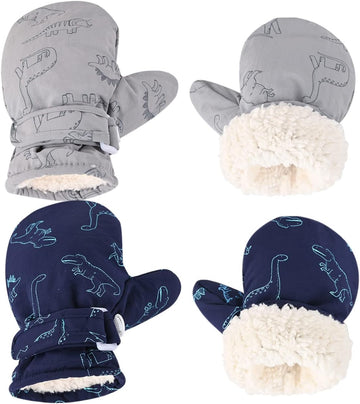 Fleece Lined Mittens for Baby Boys Girls,Baby Toddler Little Kids Winter Gloves Mittens