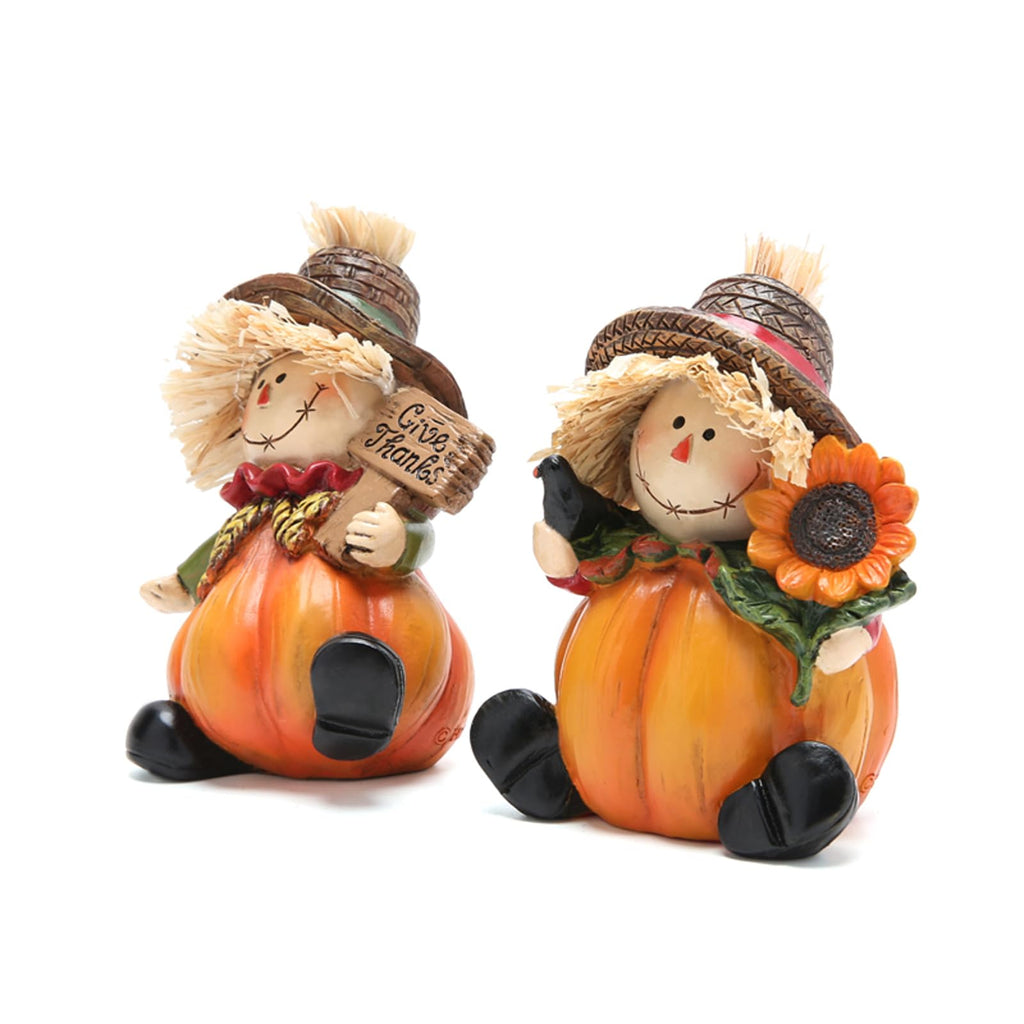 2 PCS Fall Harvest Scarecrow Decoration, Thanksgiving Centerpiece
