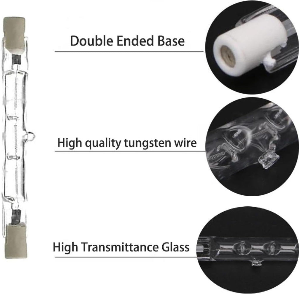 5PC Halogen Light Bulb R7S 78MM 120V 200W Linear T3 J Type Floodlight Bulb Halogen R7s 78mm 220V 200W Household Decor