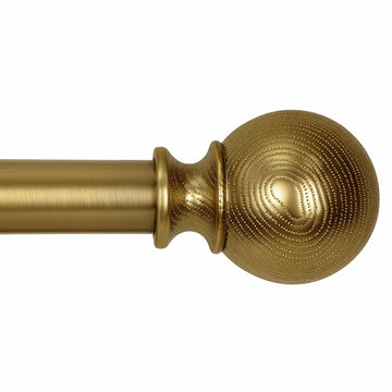 Warm Gold Curtain Rods for Windows 28 to 48 Inch(2.3-4ft)- 1'' Diameter Heavy Duty Curtain Rods with Golden