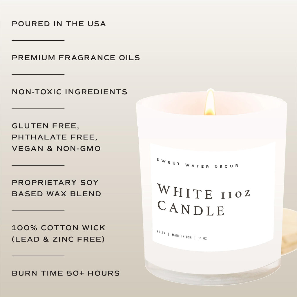 Soy Candle, 11oz White Jar, Cozy Fall Aroma