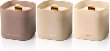 Set of 3 Premium Scented Soy Candles Gift Set | Nature's Bloom Collection - Gardenia, Hilton Garden and Rose & Oud |