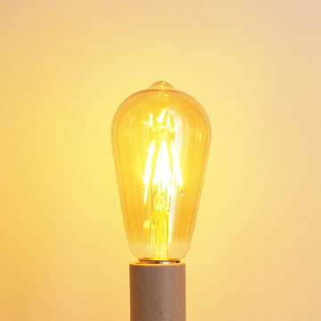 LED Vintage Antique Edison Bulb ST64, Amber Gilded Glass, 4W LED Filament Bulb, E26 Base, Clear Warm White 2700K, 40W