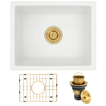 White Bar Sink 18''x14'', 18 Inch Undermount Small Wet Bar Sink