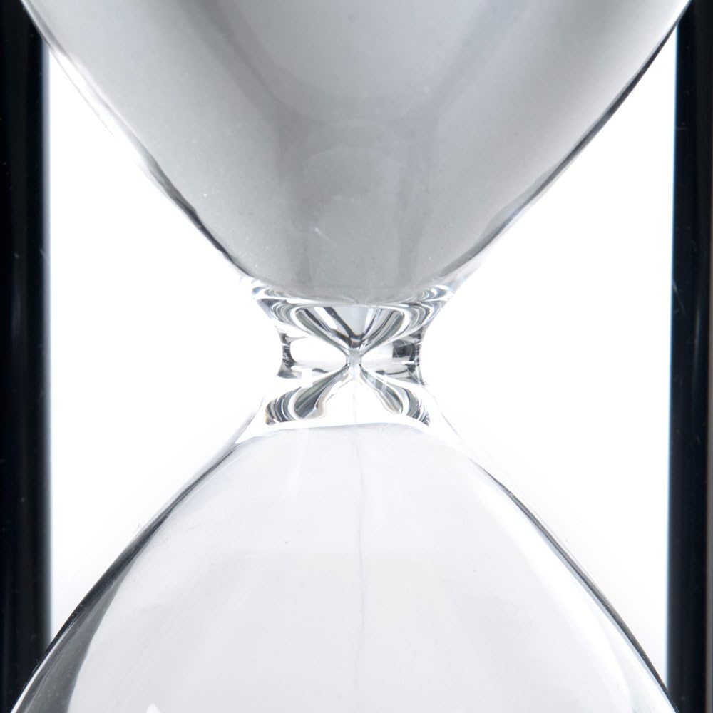 60 Minutes Hourglass, Wood Sand Timer, White