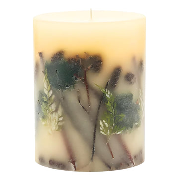 Forest Round Botanical Candle 200 Hour Burn Time - Notes of Clary Sage, Creamy Sandal, White Musk Aromatherapy