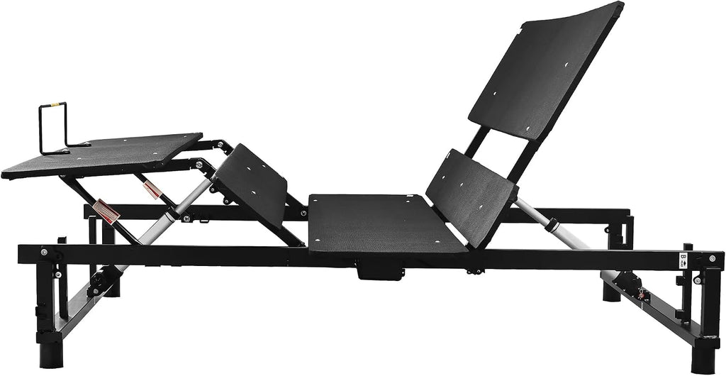Black Adjustable Bed Base Frame - King Size Zero Gravity with Head & Foot Incline, Quiet Dual Motor & Wireless Remote