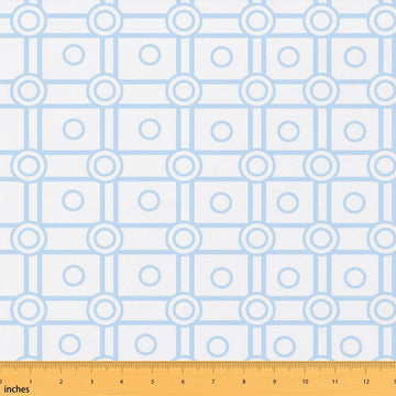 Abstract Rings Fabric by The Yard, Geometric Circles Durable Polyester for Handmade Crafts Lines Decorative Crafts &