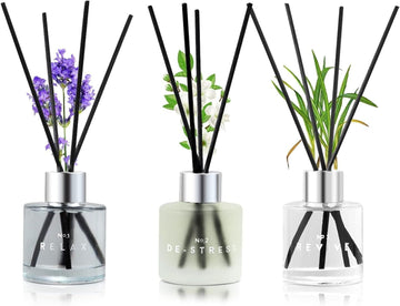 Fragrance Reed Diffuser, 50ML Lavender Jasmine Lemongrass - Set of 3