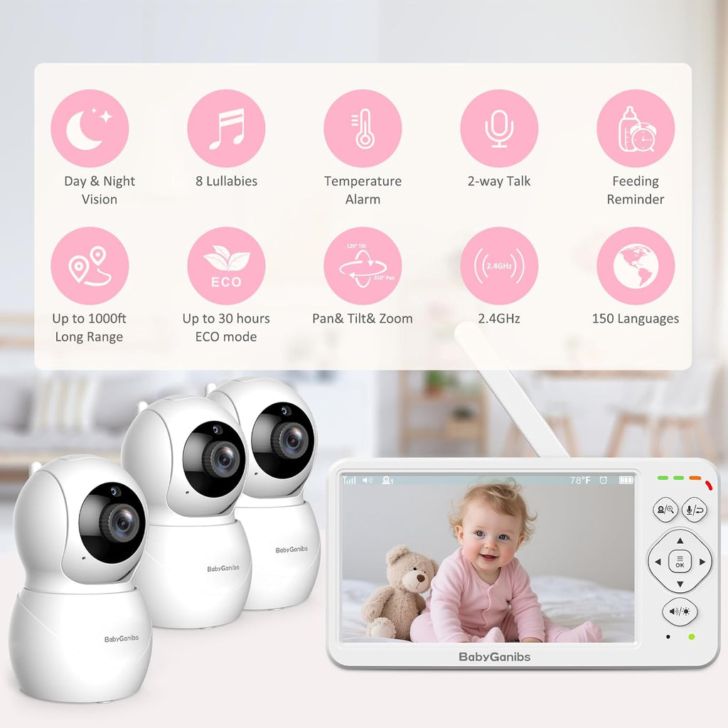 6" Big Screen No WiFi Baby Monitor