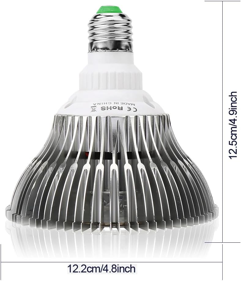 Full Spectrum Plant Light, E27 Grow Bulb for Indoor Plants, Energy-Efficient 2835 LED