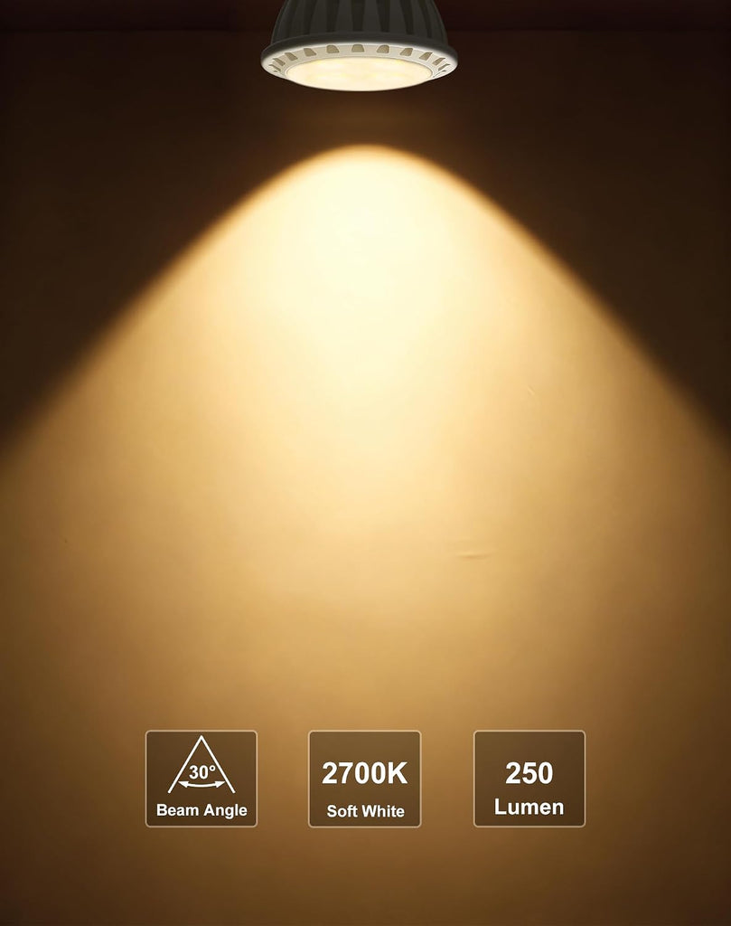 MR11 3W LED Bulbs, Warm White 2700K, 6-Pack