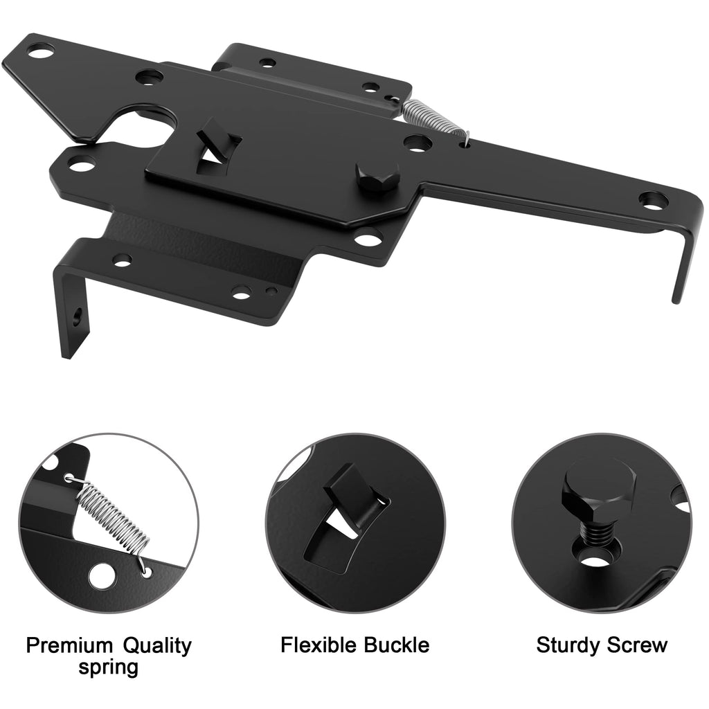 304 Stainless Steel Self Locking Gate Latch and Gate Hinges 2 Sets