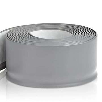Gray Vinyl Wall Base 6 in X 80 ft - Strong Peel and Stick Adhesive Baseboard Trim - Scratch Resistant, Flexible