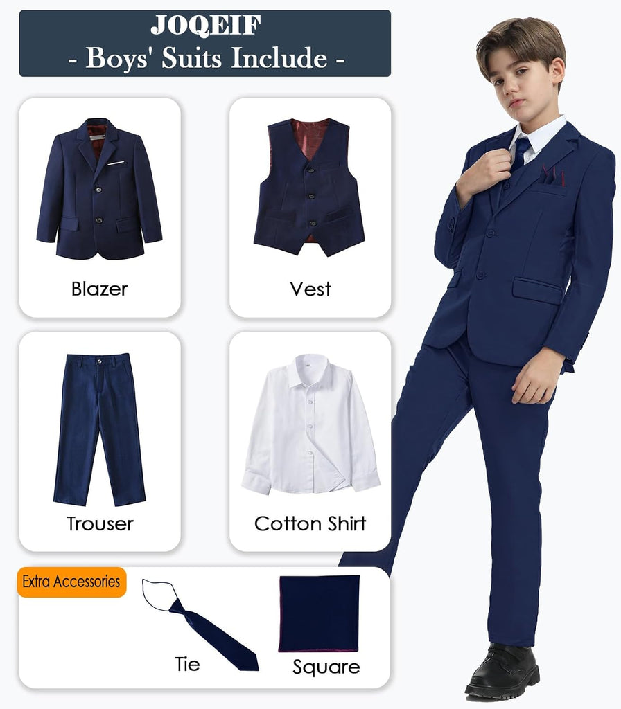 Boys Suits Formal Slim Fit Wedding Ring Bearer Outfit Dress Tuxedo Suit Set