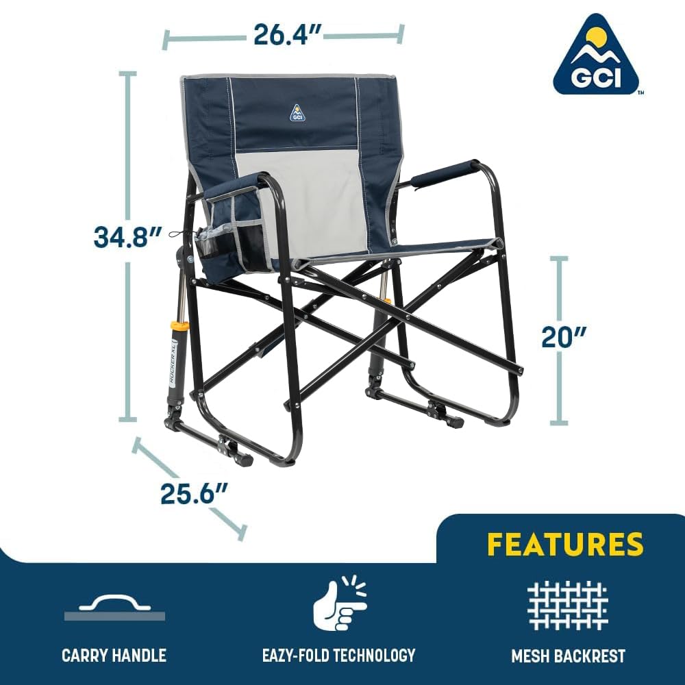 Freestyle Rocker XL Camping Chair - Indigo Blue