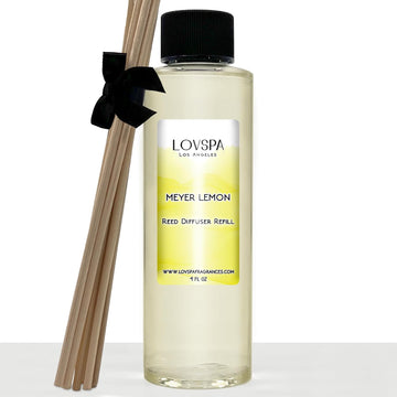 Meyer Lemon Diffuser Oil - Luxury Essential Oils for Diffuser Refill & Air Freshener Room Spray - Long-Lasting & - Set of 4