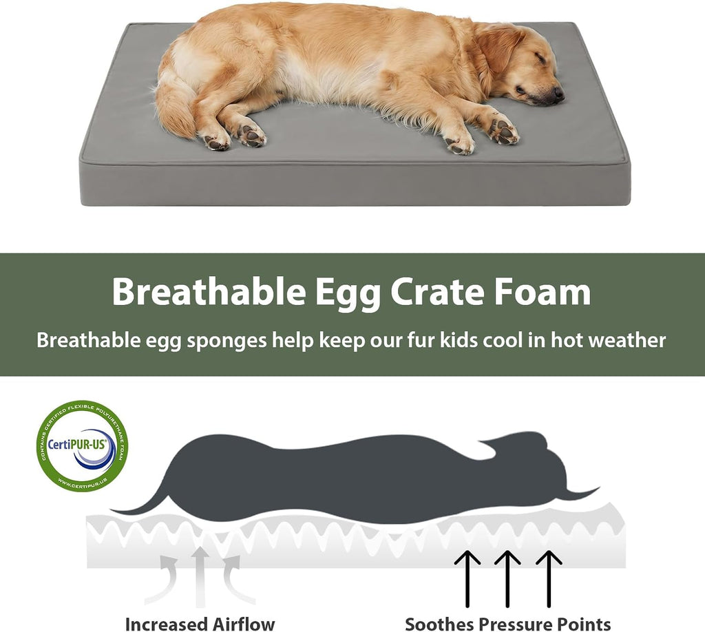 Outdoor Waterproof Dog Bed Large Sized, Washable Creat Pad