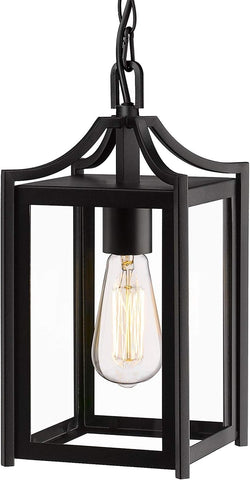 Outdoor Pendant Light, 14" Modern Hanging Chandelier with Adjustable Chain