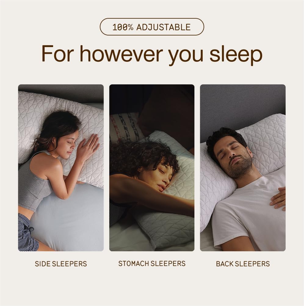 Original Adjustable Pillow, King Bed Pillow for Sleeping, Cross Cut Memory Foam Pillow - Medium Firm Back, Stomach