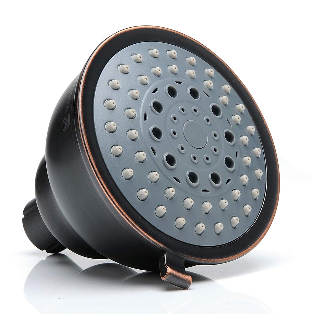 High Pressure Shower Head with Shower Arm - 5 Function Rain Shower Head - Comfortable Shower Experience Even at Low