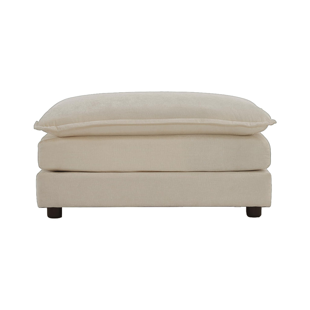 Chenille Upholstered Couches Ottoman for Modular Sectional Sofa, Light Coffee