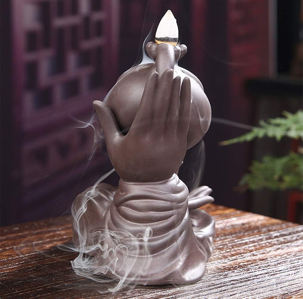 Buddha Hand Series Backflow Incense Burner Indoor Smoke Waterfall Incense Holder Creative Teapot Shaped Ceramic