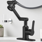 Bathroom Sink Faucet, FunnyAir Stainless Steel 1080° Rotatable Faucet for Sink 1 Hole or 3 Holes