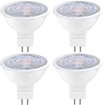 4 Pack MR16 LED Bulbs 50W Halogen Equivalent, 2700K Warm White, 5W GU5.3 MR16 12V Spotlight Bulb, Non-Dimmable,38