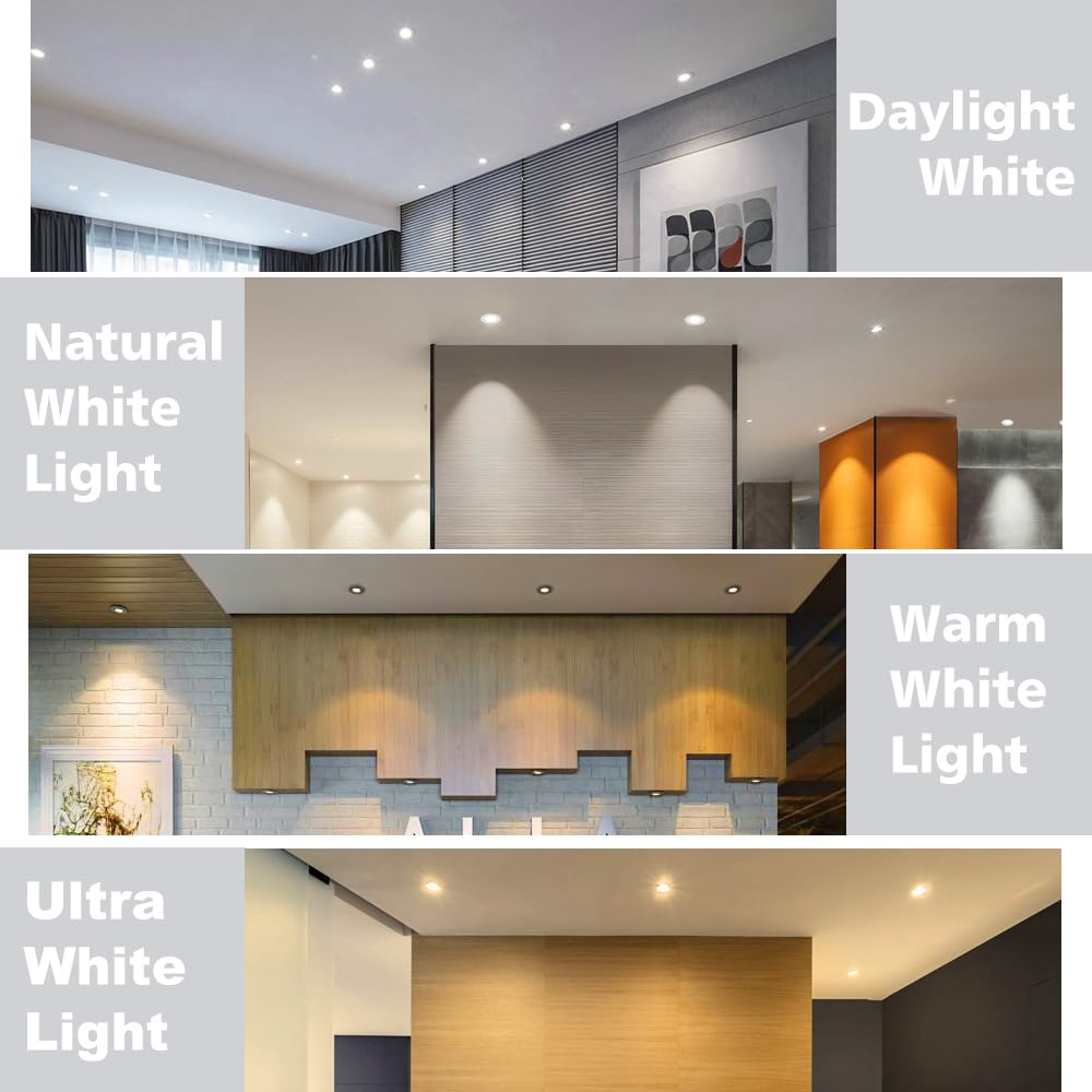 2 Inch LED Downlight, Recessed Lighting Dimmable Ceiling Light, 3W, 3000K Warm White, CRI80 with LED Driver(35W