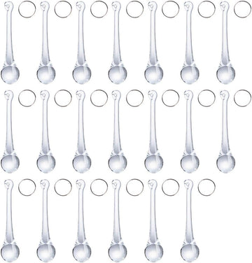 20pcs 3inch Crystal Teardrop Chandelier Pendant Parts Wedding Party Christmas Tree Decorations Ornaments