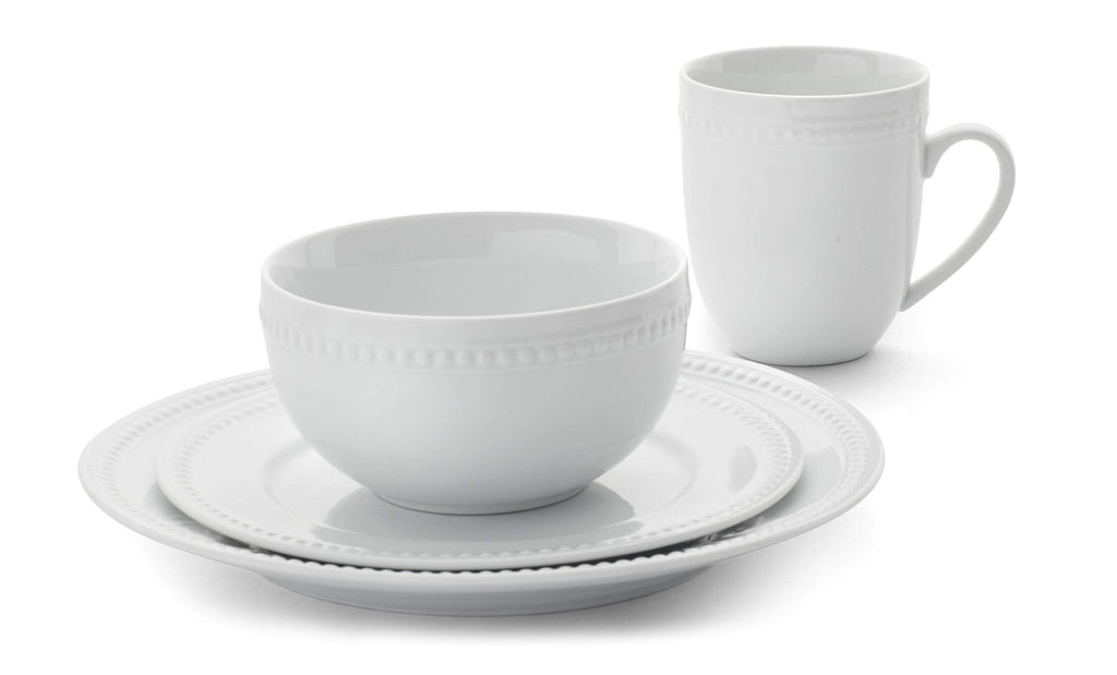 Fitz and Floyd, Beaded 16 Piece Dinnerware Set, Service for 4