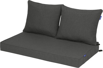 Outdoor Loveseat Cushion Set 44'' x 24'', Outdoor Cushions Furniture with Fastness Cover, Water Repellent Outdoor