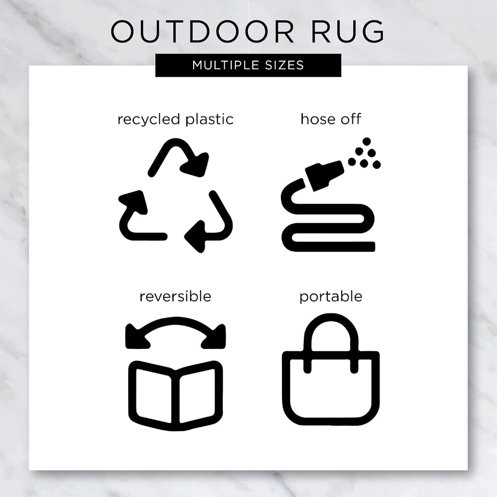 Reversible Indoor/Outdoor Diamond Woven Rug, 4x6', French Blue