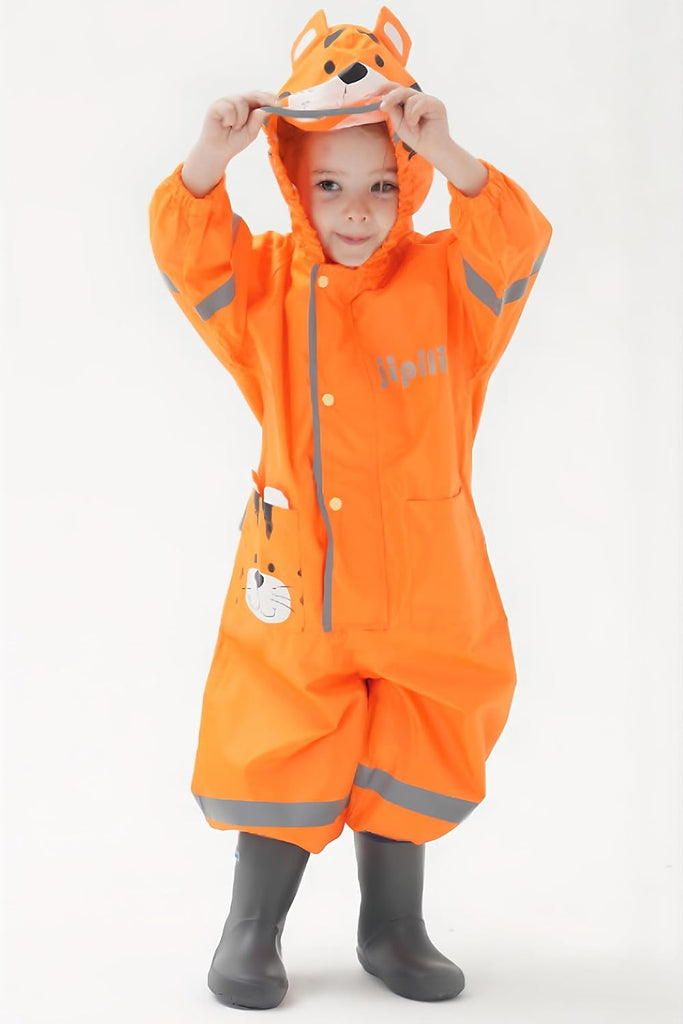 Kids Toddlers Rainsuit Boys Girls One Piece Rain Coat Waterproof Overalls