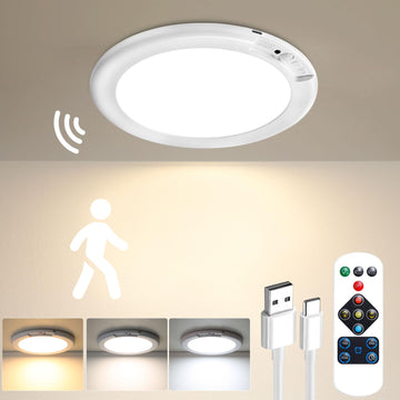 Rechargeable Motion Sensor Ceiling Light, Wireless Closet Light