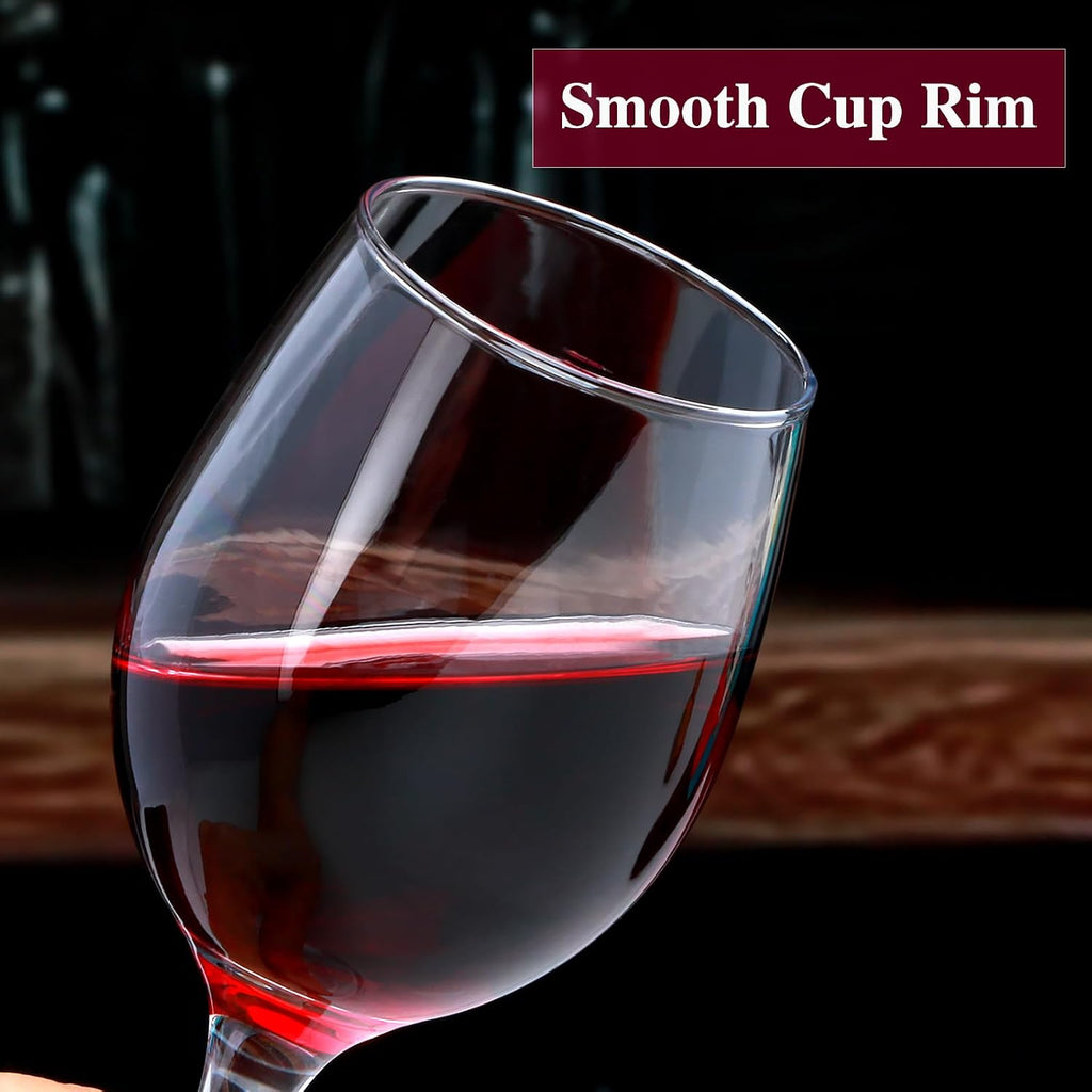 Wine Glasses Set of 12, 11 oz Clear Wine Glass Set, Red/White Wine Glasses with Pretty Gift Box for