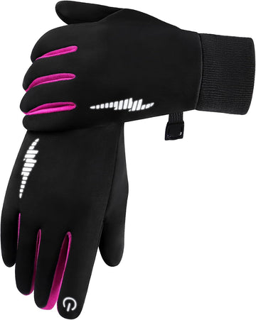 Kids Winter Gloves Touchscreen Water Resistant Warm Fleece Ski