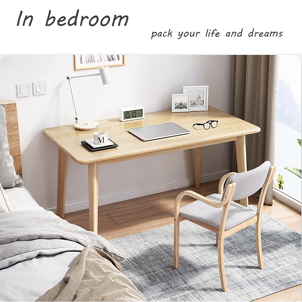 Simple Wooden Writing Desk - 39" W PC Laptop Computer Table, White