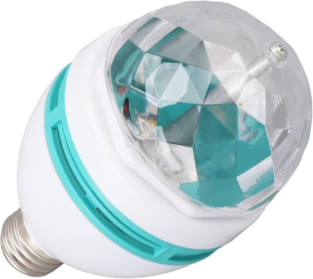 RGB Rotating Party Bulb, Color Changing Auto Rotate Strobe Effect Light for Party Bar ABS PC RGB E26 Base 3W 85 to