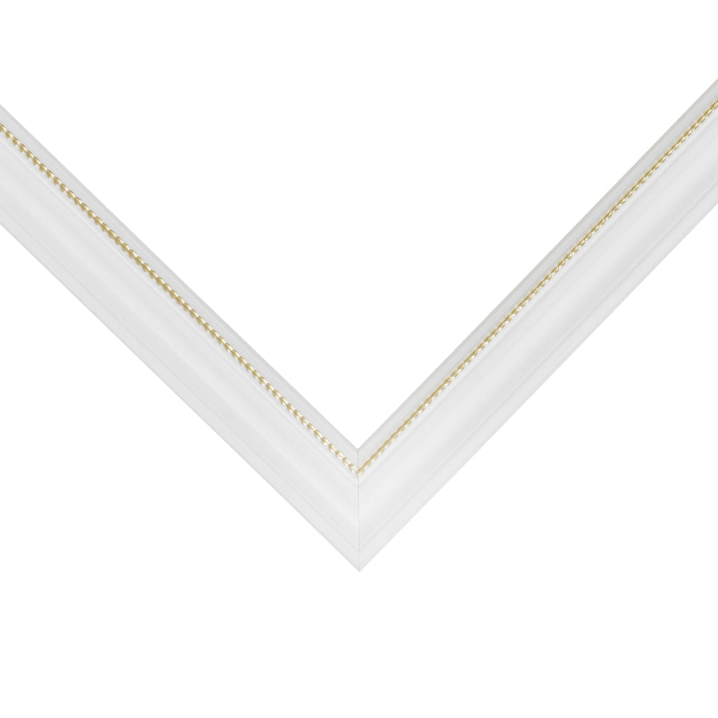 4x6 White and Gold Picture Frame, Victorian Wall Art Decor