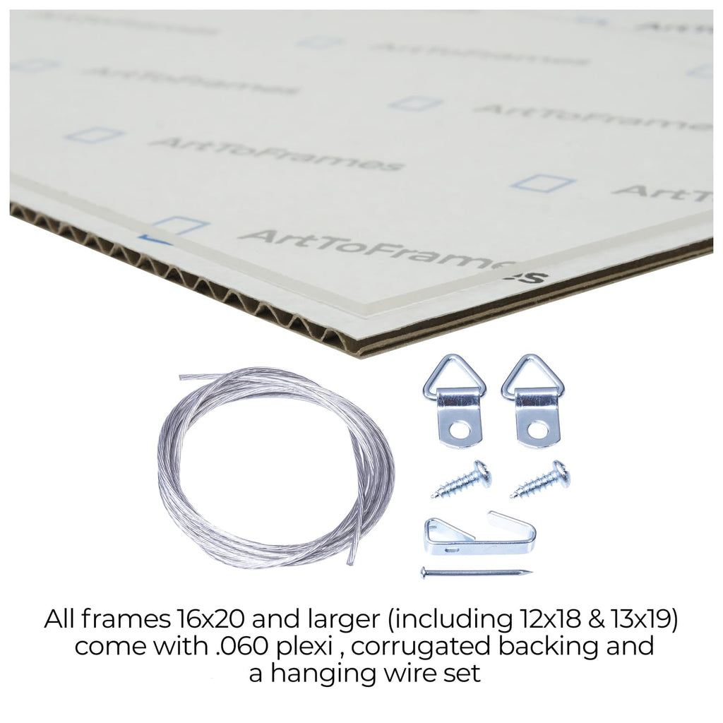 23x35 Inch Silver Picture Frame, This 1.2500 Inch Custom Poster Frame is Stainless Steel - Comes with Acrylic and
