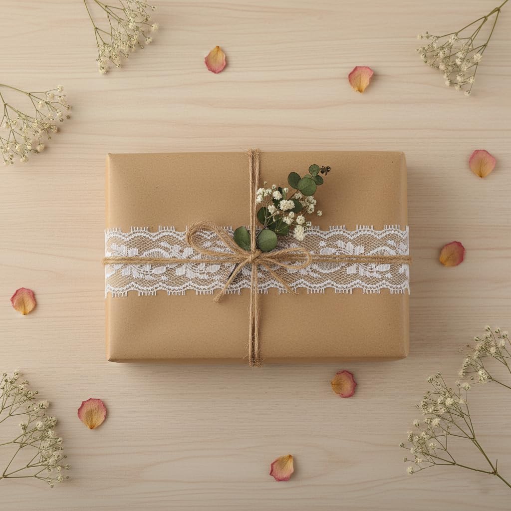 Trim Ribbon 1.5" x 10 Yards White for Trimmings Sewing Home Decoration Gift Wrapping DIY Crafts Baby Shower Wedding