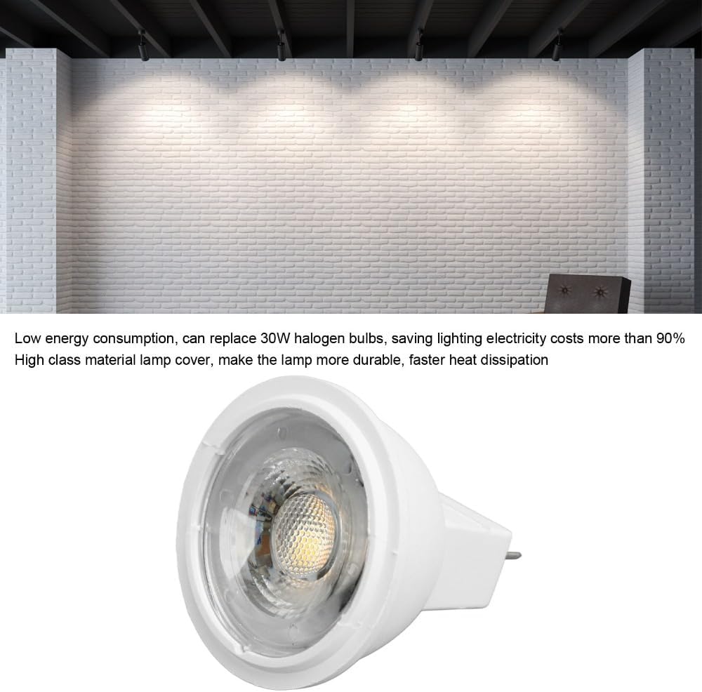 2 Pack MR11 GU4 LED Spotlight Bulbs, 3W 110V, 410 Lumens, 38° Beam Angle for Landscape, Kitchen, Cabinet