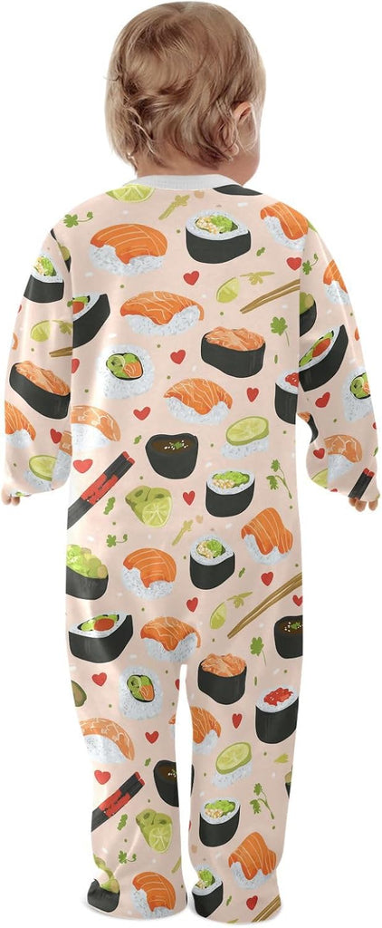 CutBaby One-Piece Footies Rompers Pajamas Cotton Footed Pjs for Sleep Play Boys Girls
