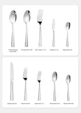45-Piece Flatware Sets, Silverware Set for 8, Durable Stainless Steel Tableware in Ergonomic Design Size and Weight