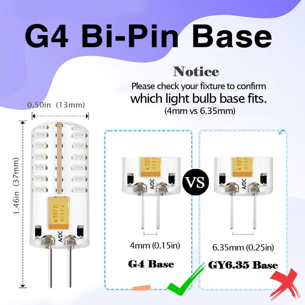 Blue G4 LED Bulb 12V, 3W 20W-30W Halogen G4 Bi-Pin Bulbs