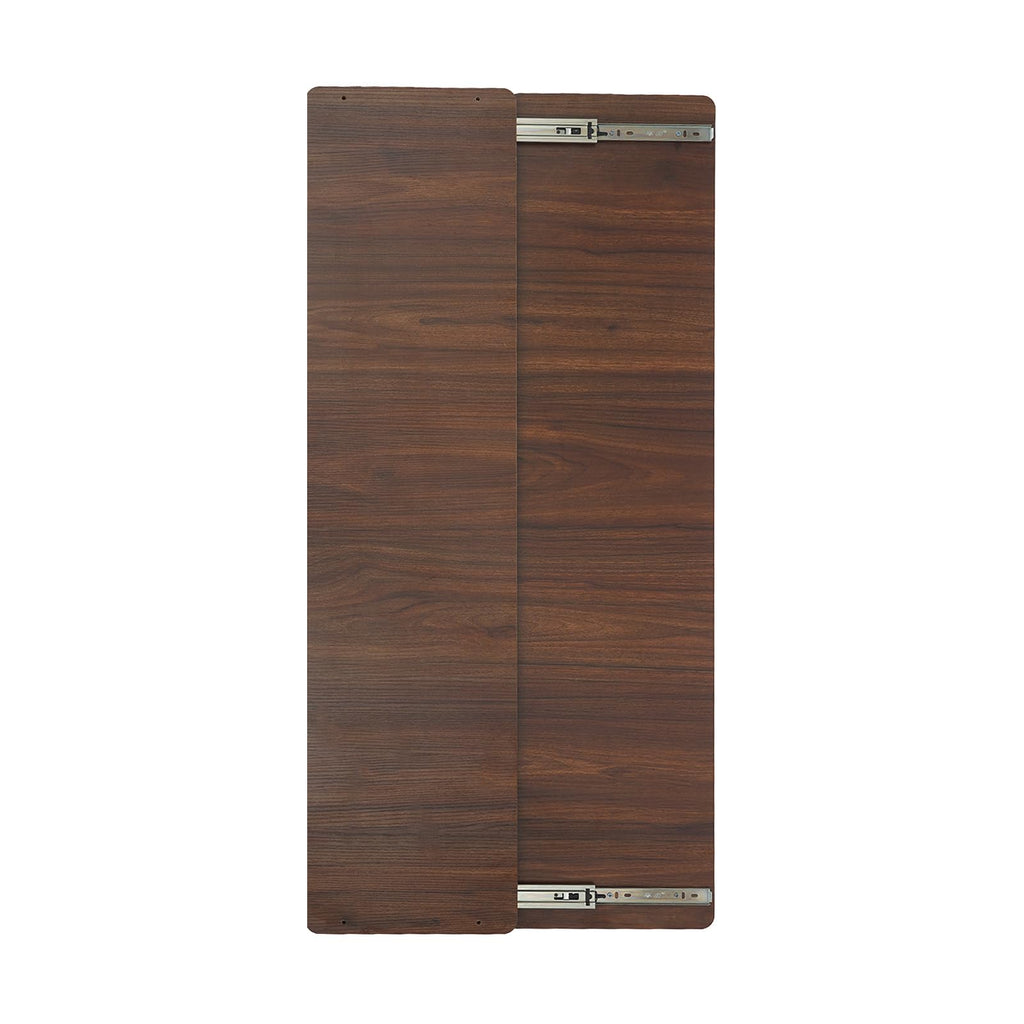 Hide Wall Mounted Mirror,Full Length Mirror with Shelf and Hooks,Space Saving Sliding Pegboard Wood Looking Glass