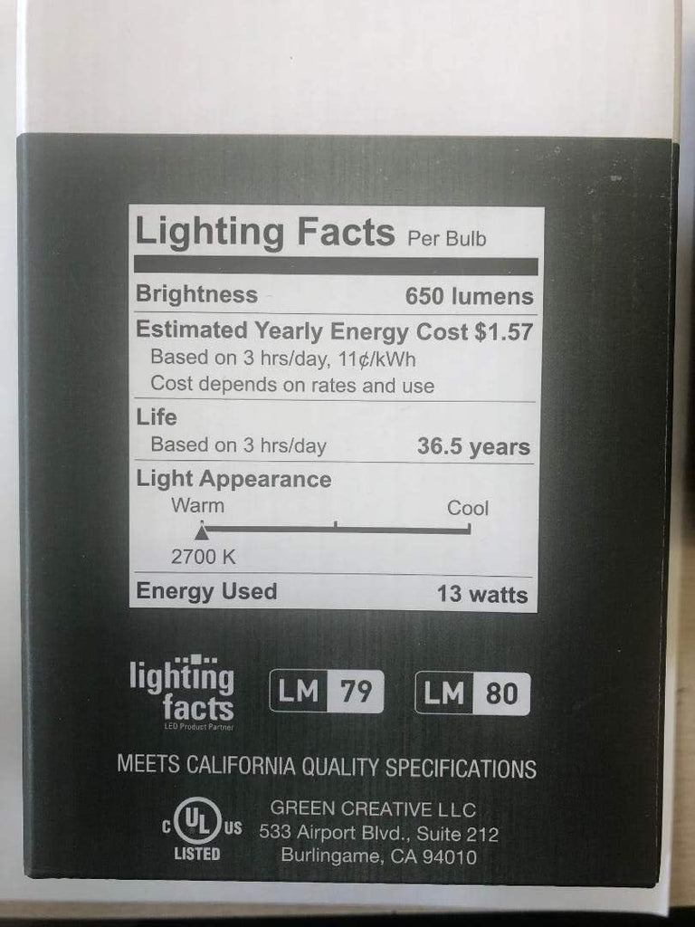 12 Pieces 40642 13BR30G3DIM/927 13 W Dimmable LED BR30 2700K 120V