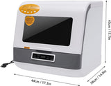 Dishwasher, 1200W Countertop Dishwasher with 3 Washing Programs Dishwasher with 360 Degree Spraying Water 75°C Air Dry